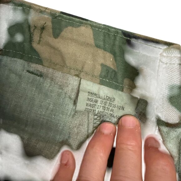 US Military Army Woodland Camo Uniform Cargo Pants Mens SZ Small Long Multicolor - Picture 5 of 9